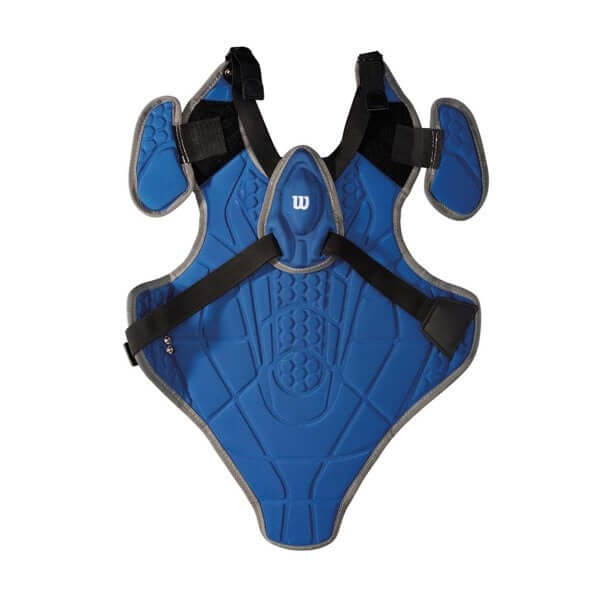 Wilson EZ Gear Kit L/XL Royal, includes chest protector, leg guards, and catcher's helmet, for ages 7-12