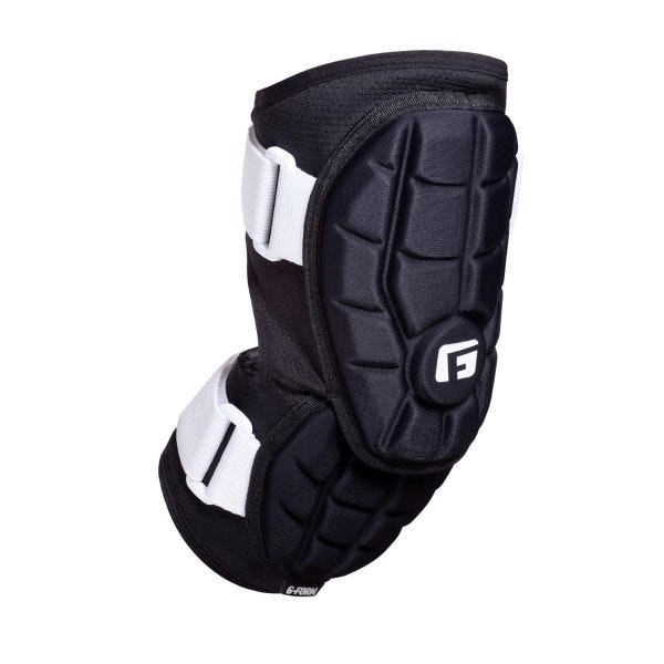 G-Form Elite 2 Batter Elbow Guard with SmartFlex padding, flexible during play, hardens on impact.