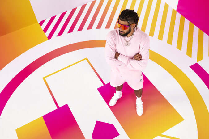 100% S3 Fernando Tatis Jr Special Edition glasses in metallic pink fading to yellow