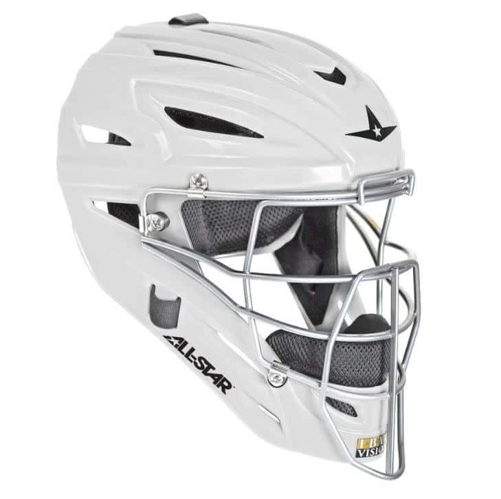 White Fastpitch All Star Helmet with Ventilation Holes