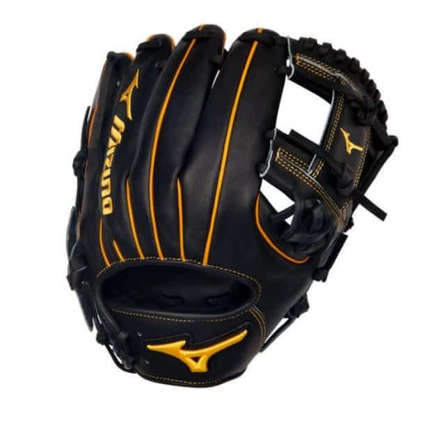 Mizuno GPS2-400S PRO Select 11.5 RH Black-Gold Glove, US Steerhide Leather, Shallow Pocket