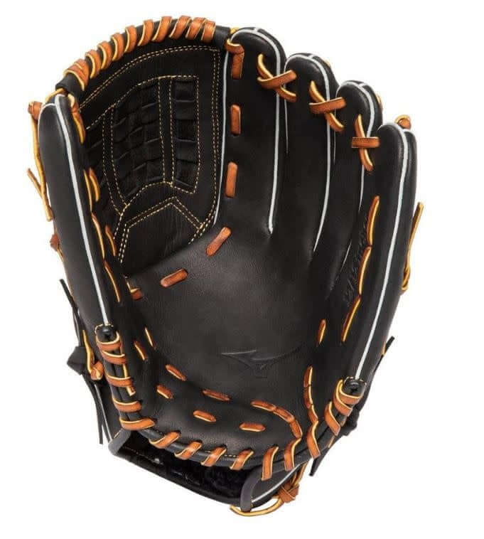 Mizuno GSN1200 Select 9 12in RH Black-Brown baseball glove, features Center Pocket Designed Patterns.