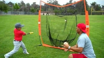 Bownet BM Junior Net for baseball and softball training, 6'x6', compact and portable