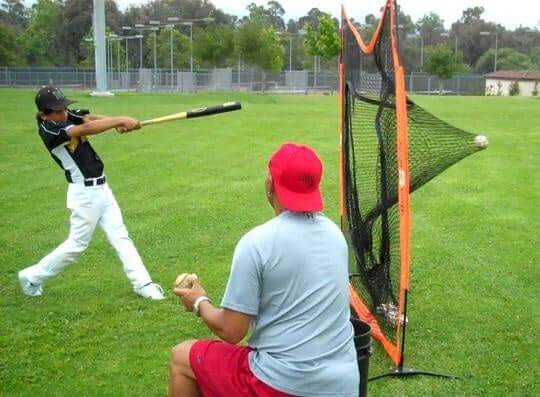 Bownet BM Junior Net for baseball and softball training, 6'x6', compact and portable