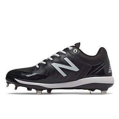 New Balance L4040V5 BK5 Metal Cleats Black with ultra-light REVlite midsole