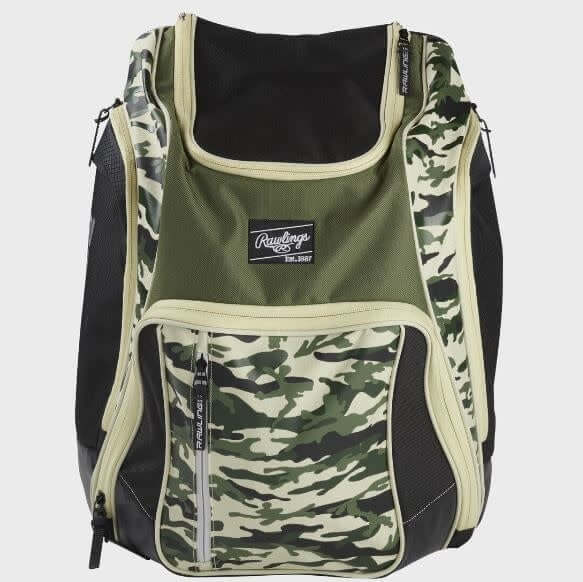 Rawlings Legion Backpack with bat sleeve storage system and large main compartment