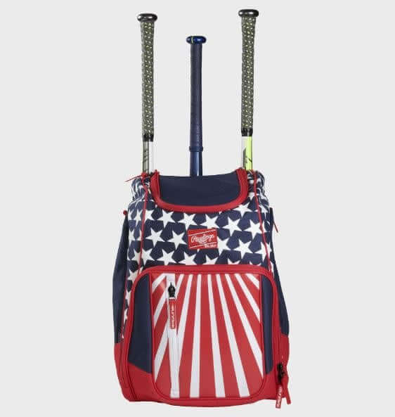 Rawlings Legion Backpack with bat sleeve storage system and large main compartment