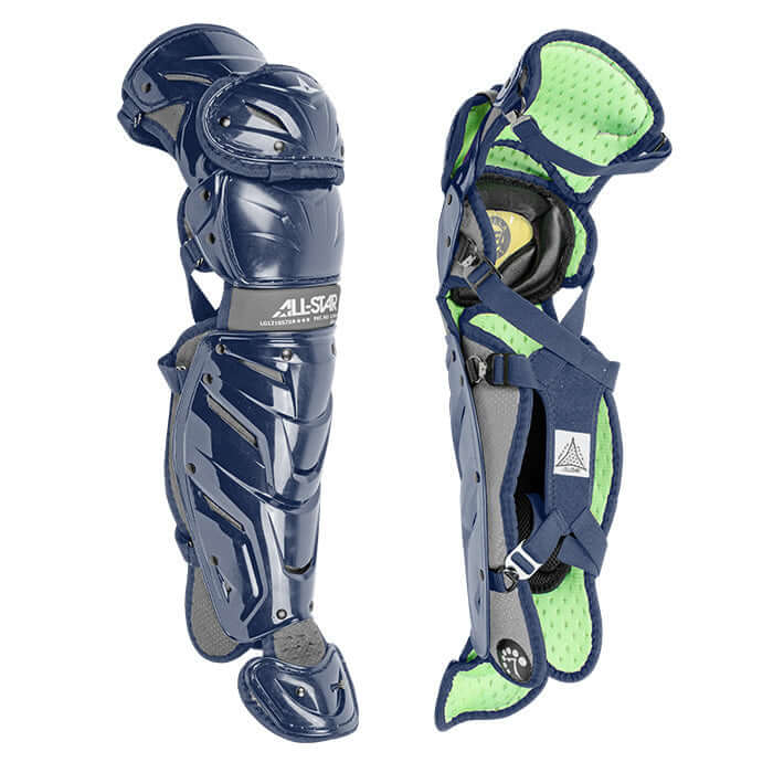 All-Star S7 Axis leg guards for ages 12-16 with LINQ hinge for enhanced mobility.