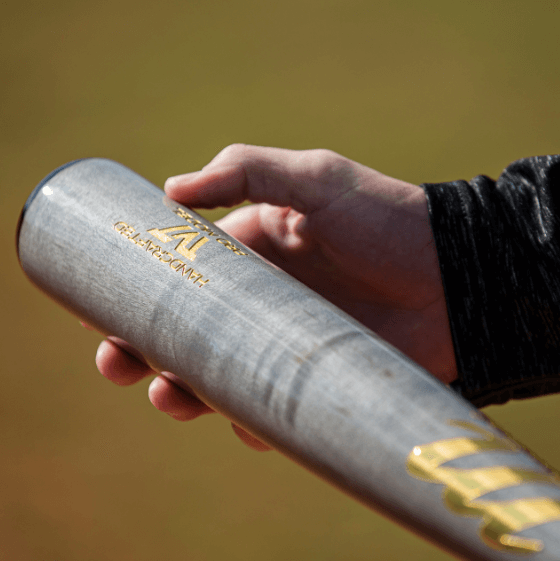 Marucci Tvt Pro Model Matte Black/Smoke baseball bat with tapered knob and thin handle.