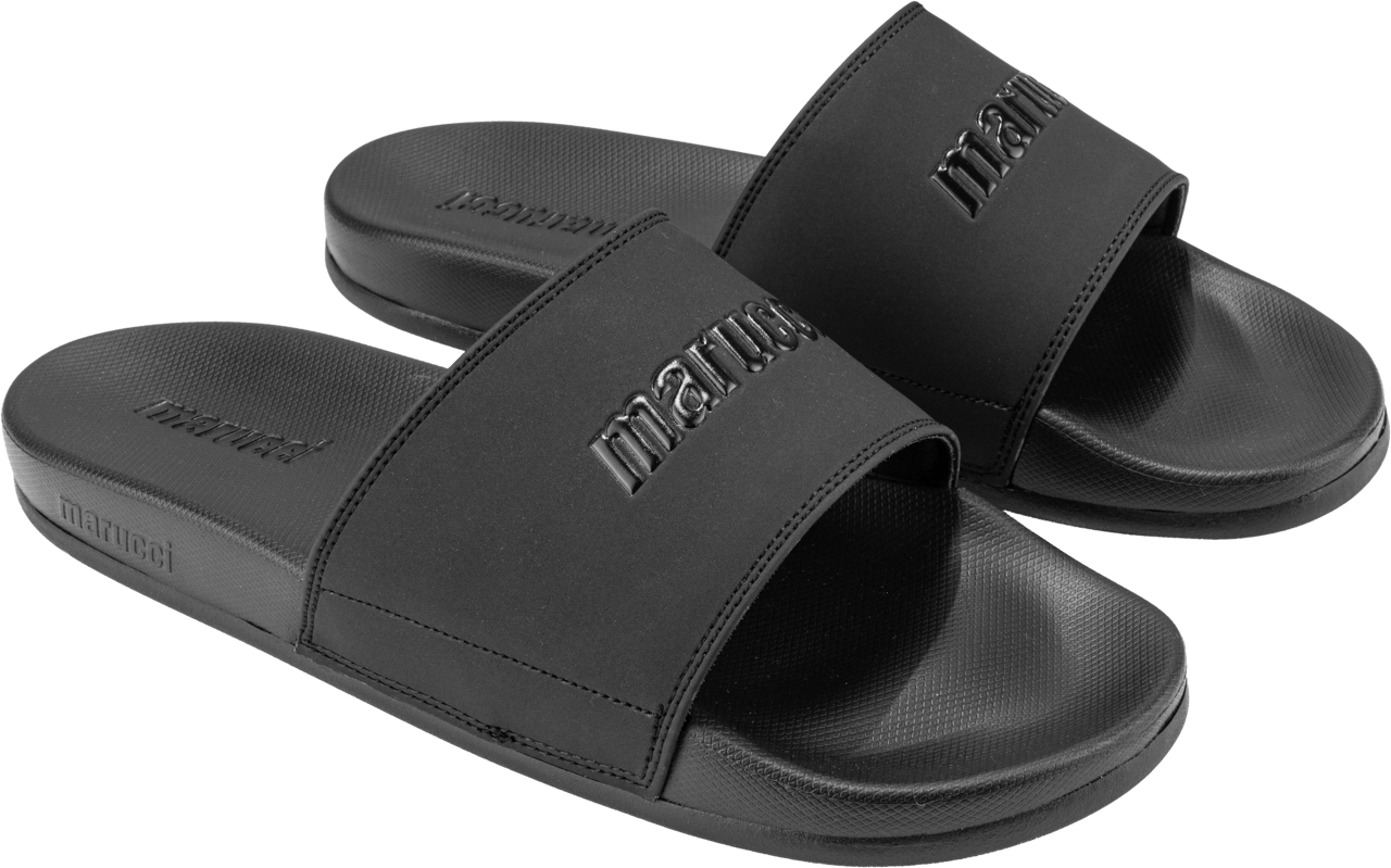 Marucci Mens Slides Black Slip-on construction