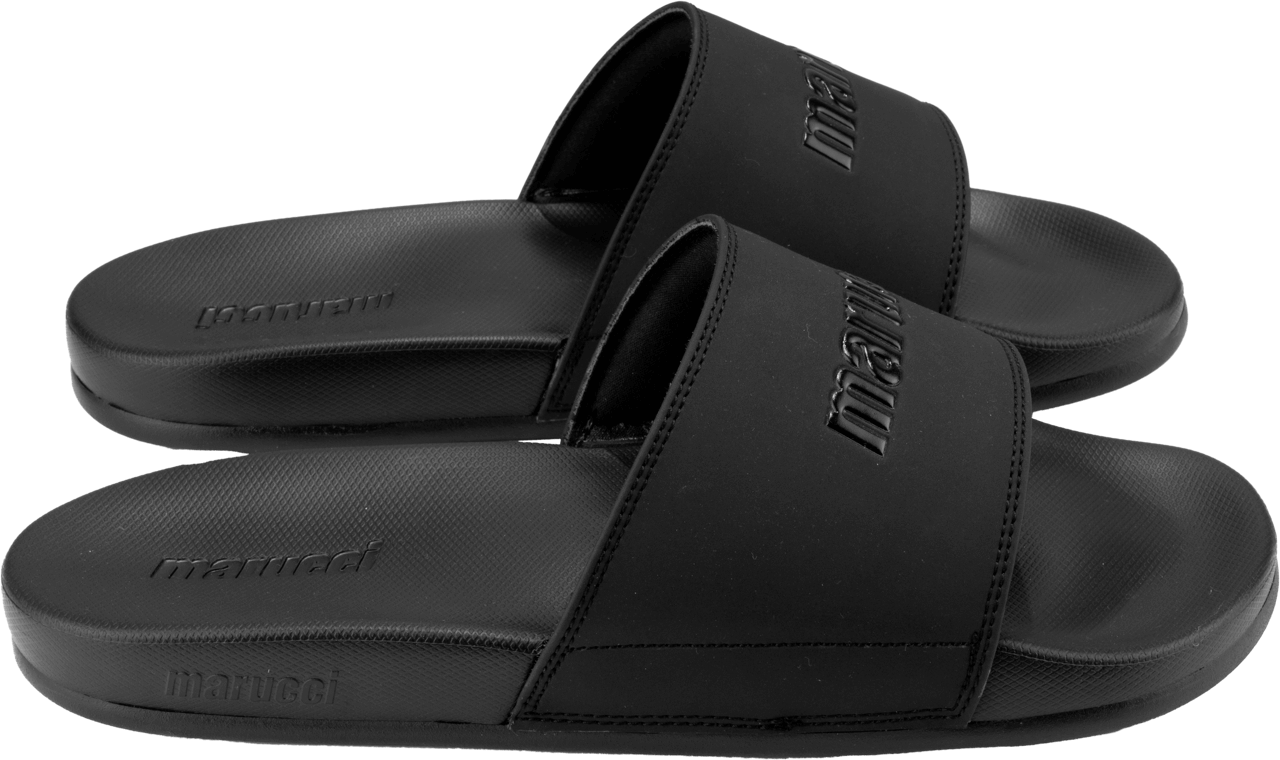 Marucci Mens Slides Black Slip-on construction