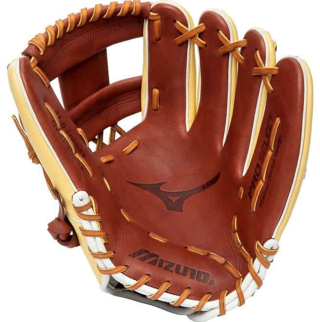 Mizuno Pro Select 11.5-inch infield baseball glove in Camel color