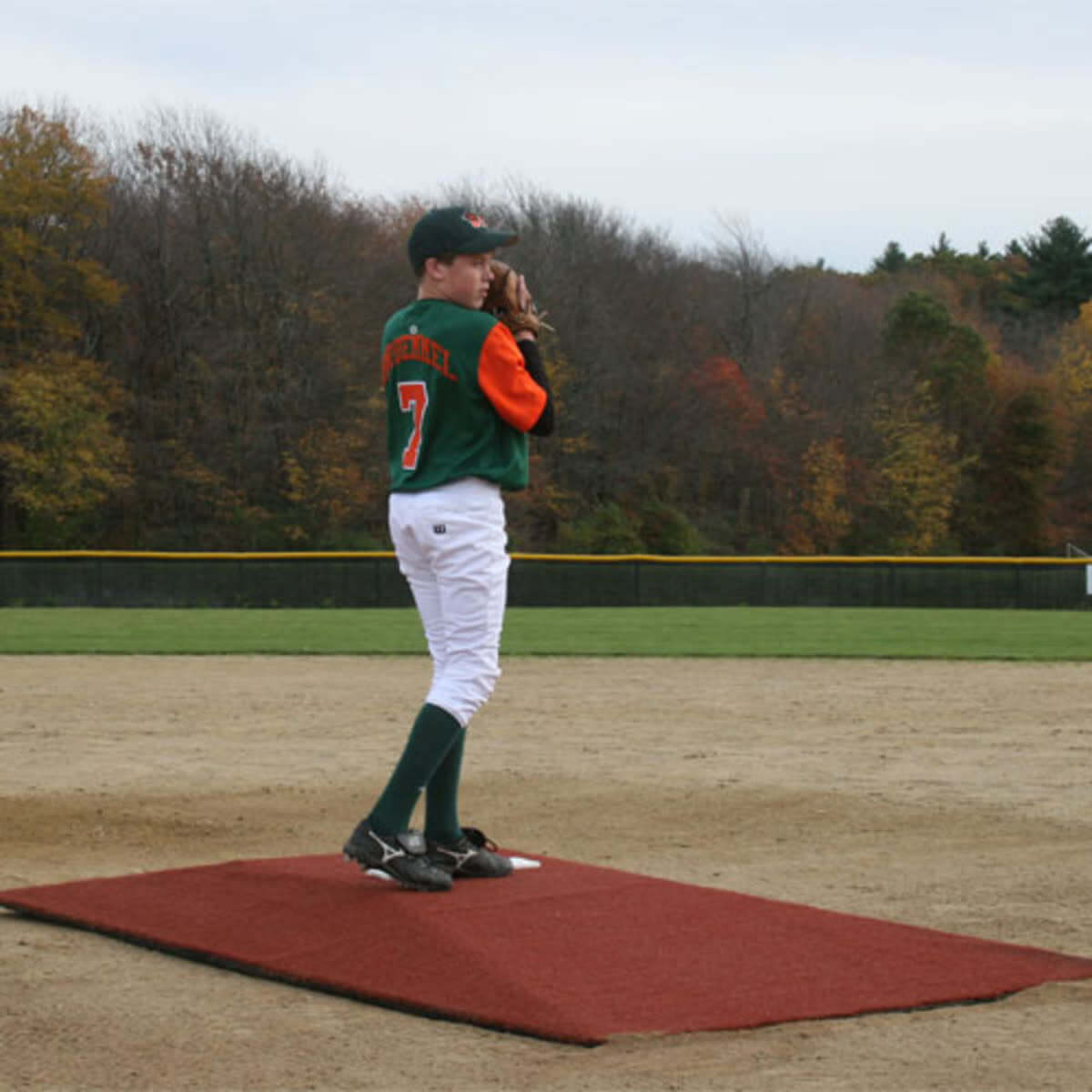 ProMounds Major League Pitching Mound with clay turf, 8'3L x 5'W x 6H, lightweight, durable, high-density foam.