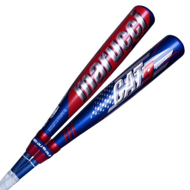 Marucci Cat9 Connect America -8 baseball bat with carbon composite handle and AZR alloy barrel.
