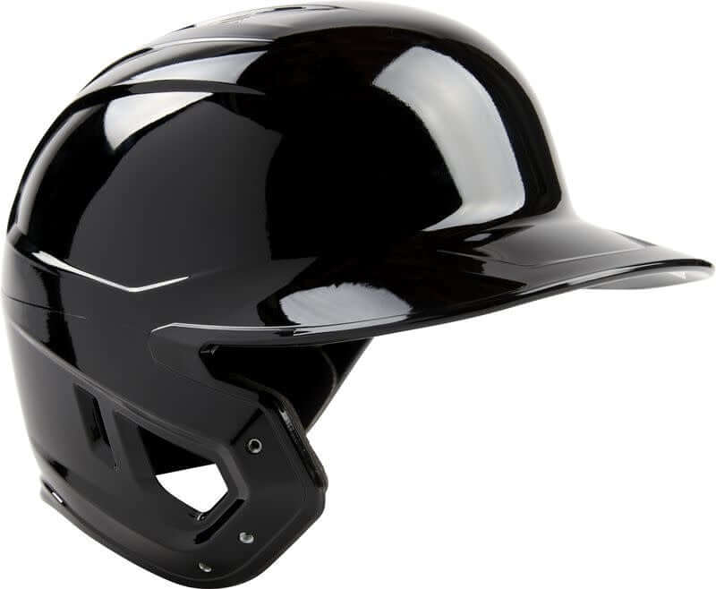 Rawlings MACH single ear left-handed batting helmet in gloss black for adults