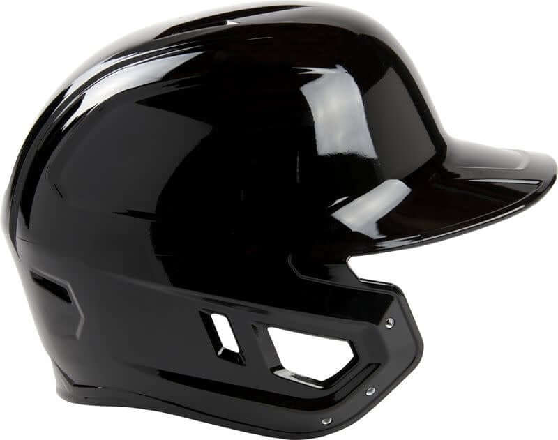 Rawlings MACH single ear left-handed batting helmet in gloss black for adults