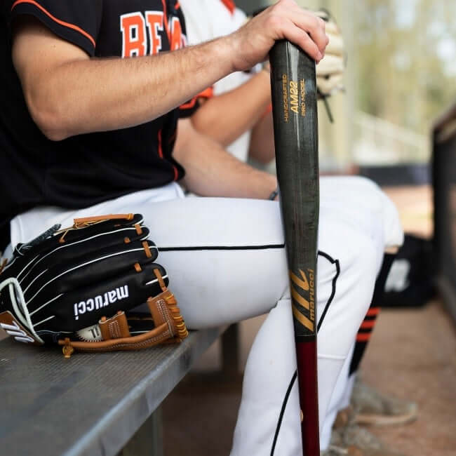 Marucci AM22 Pro Model Cherry/Fog baseball bat with balanced design