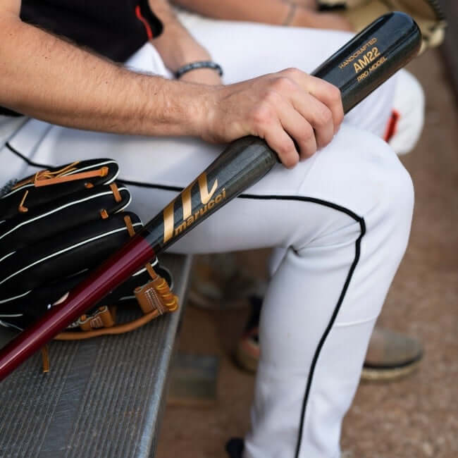 Marucci AM22 Pro Model Cherry/Fog baseball bat with balanced design