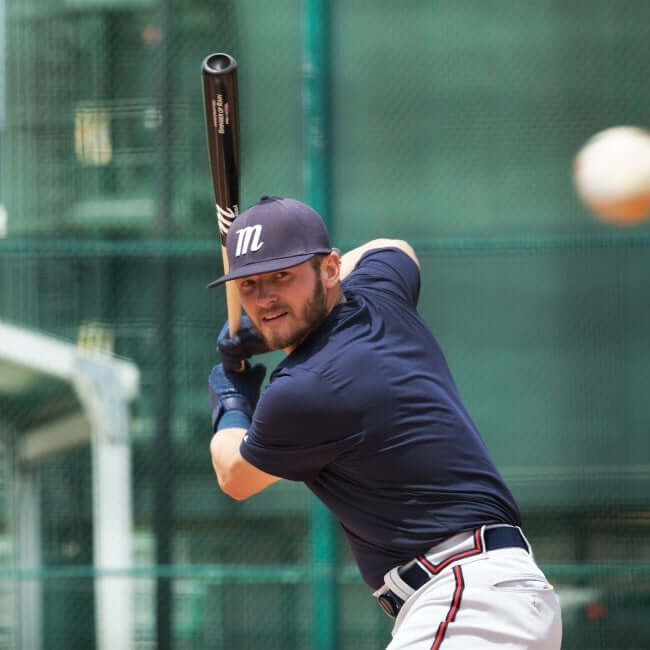 Marucci Bringer of Rain Pro Model Natural/Black maple wood bat with large barrel and thin handle