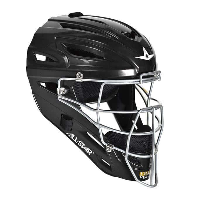 MVP2510 Youth Catcher's Mask in Solid Gloss/Black Fits head sizes 6 1/4-7