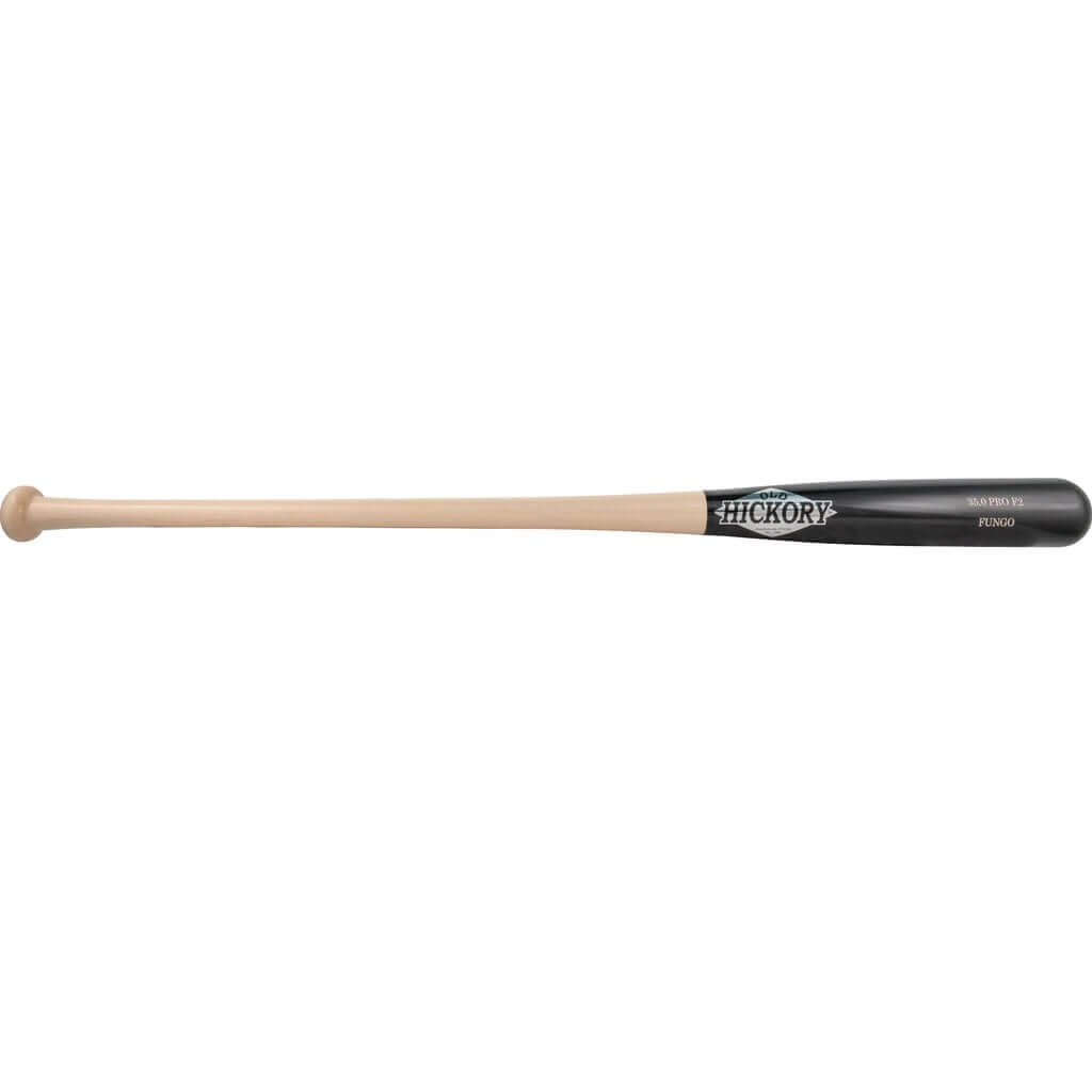 Old Hickory F2 36 inch maple fungo bat with natural handle and black barrel