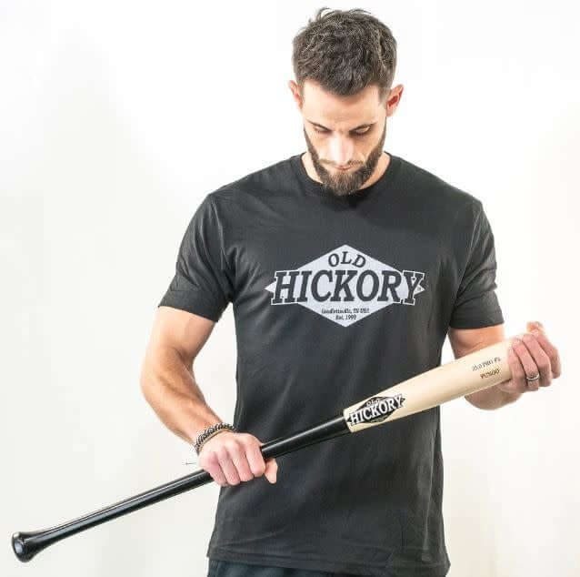 Old Hickory F3 34 Fungo Maple Bat with Flared Knob and Black Finish