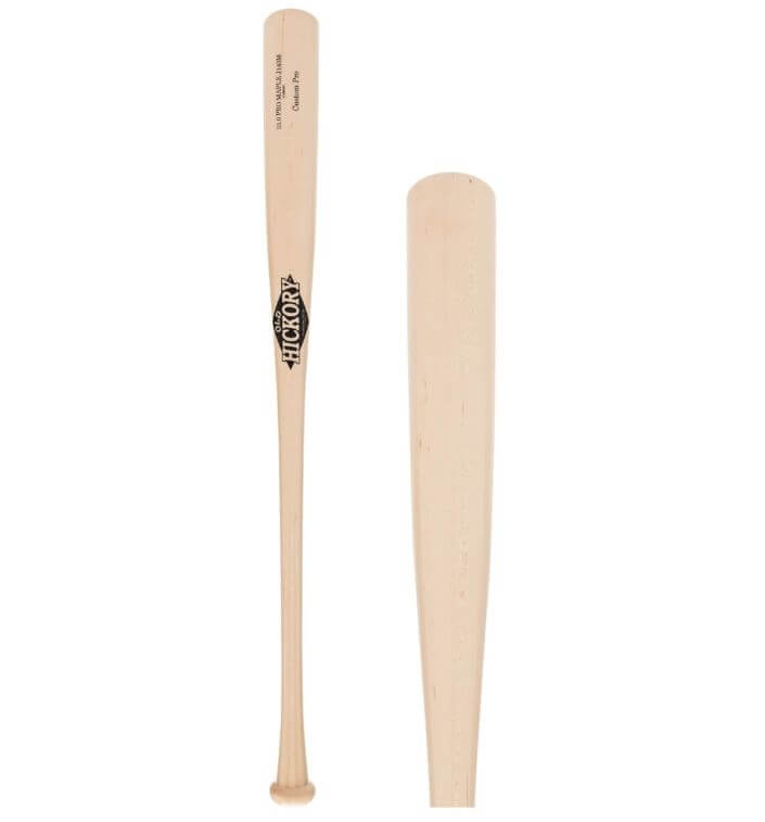 Old Hickory J143 Custom Pro Maple Cup baseball bat, natural color, pro cupped end, MLB approved