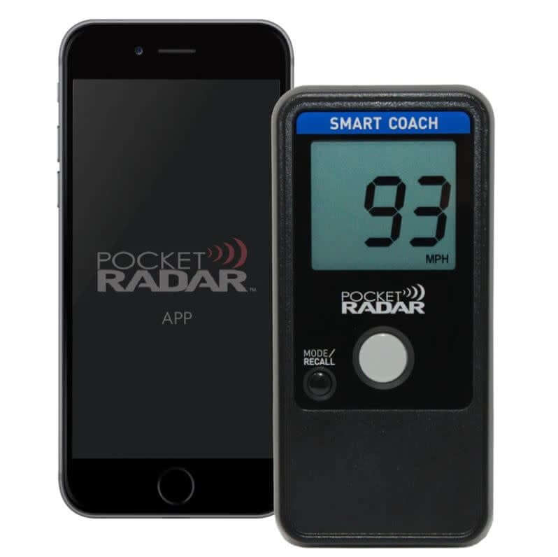Pocket Radar Smart Coach device with app compatibility for remote training and skill improvement.