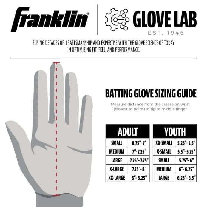 Franklin Powerstrap Chrome Series Black Baseball Gloves Premium Sheepskin Leather