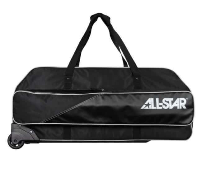 2022 All-Star Advanced Pro Roller Catcher's Bag with heavy-duty nylon material and wheels
