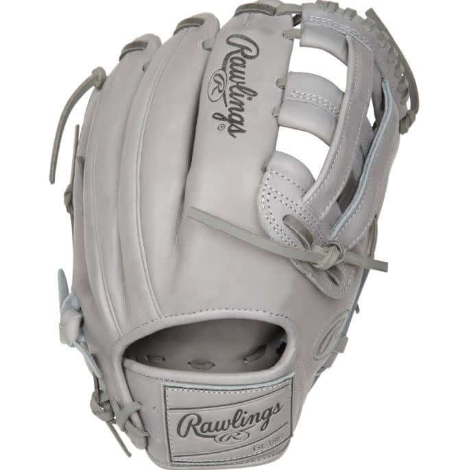 RAWLINGS KB17 All Grey 12.25 inch infield glove, limited edition design worn by Kris Bryant.