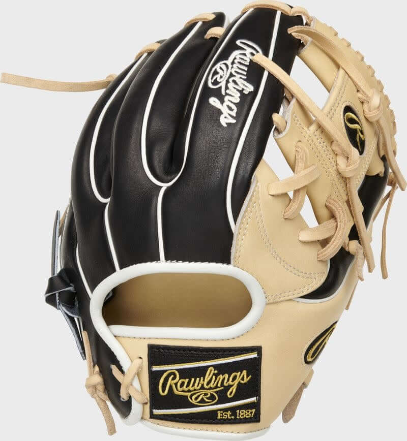 Rawlings Heart of the Hide R2G 11.5-inch infield glove in camel and black