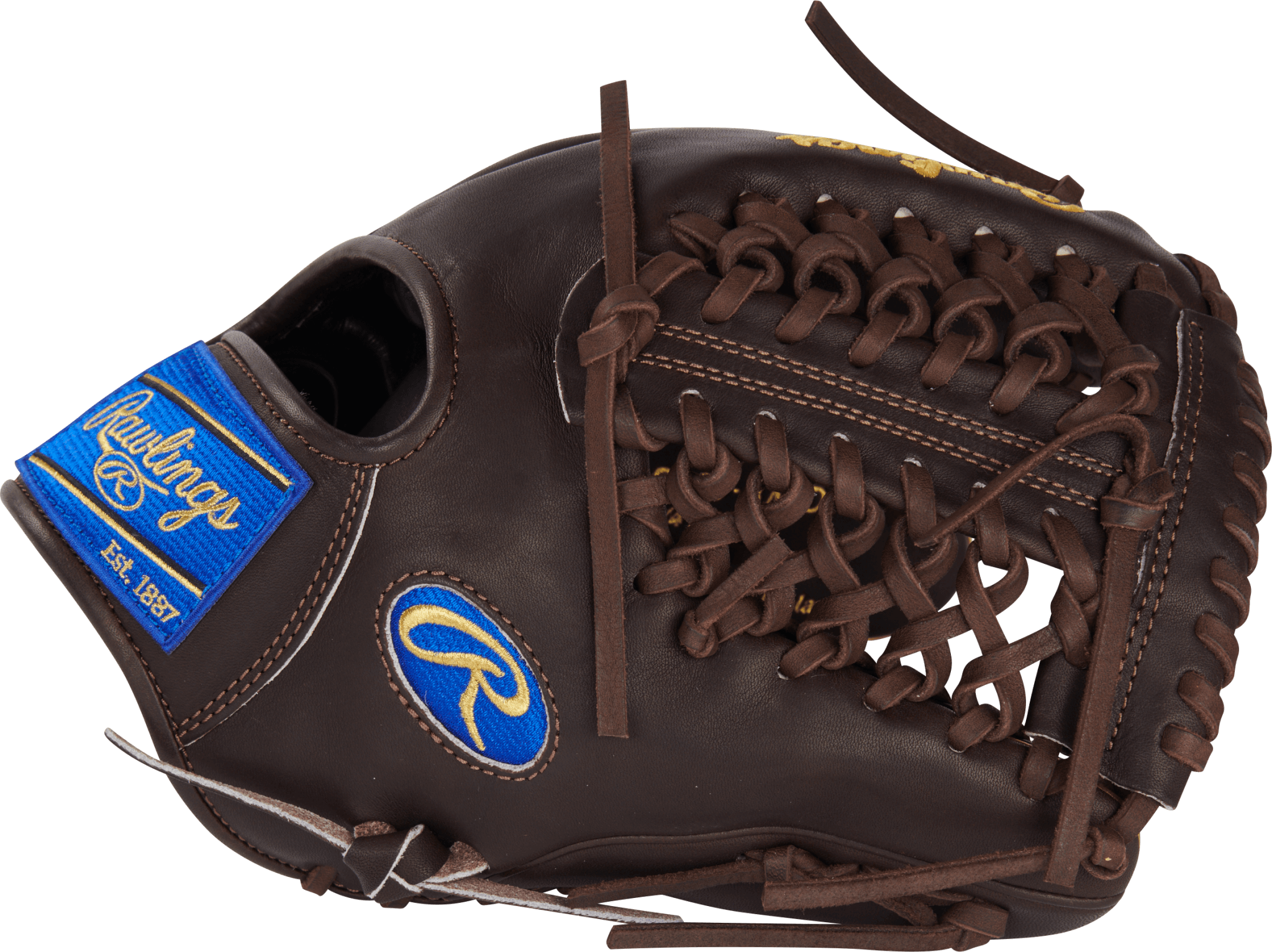 Rawlings Pro Preferred 11.75-inch glove for infielders and pitchers, Modified Trap-Eze web, 100% wool padding, sheepskin lining.