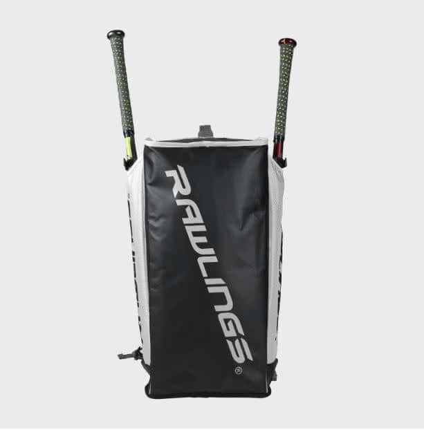 Rawlings R601 White Backpack with Velcro strip for batting gloves