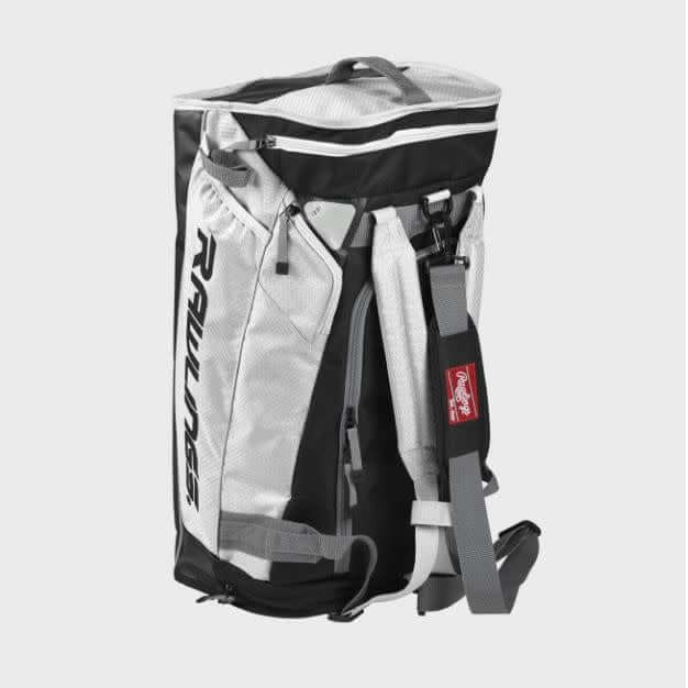 Rawlings R601 White Backpack with Velcro strip for batting gloves