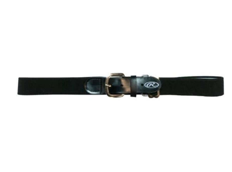Rawlings Baseball Belt in Black, fully adjustable for ideal fit