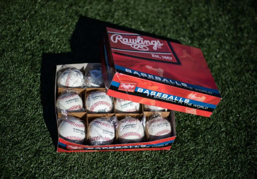 Rawlings Cal Ripken 1 Baseballs with superstitch raised seams and full grain leather cover.