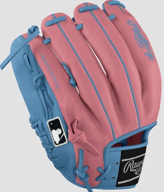 baby blue baseball glove