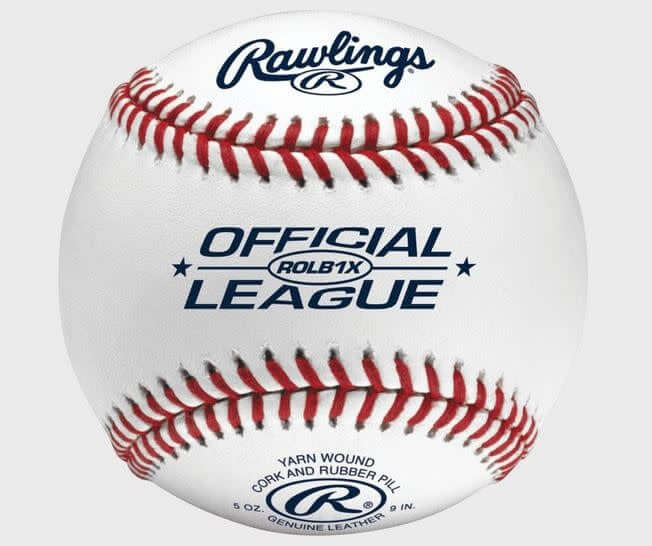 Rawlings Practice Baseballs with raised seams and full grain leather cover