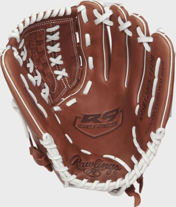 Rawlings R9 Softball Glove, 12.5 inch, all-leather, game-ready