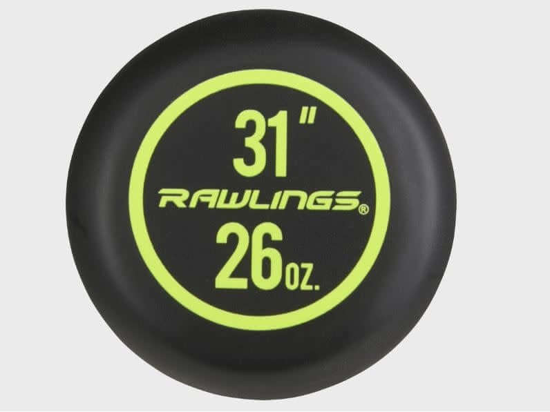 Rawlings Velo Wood Composite -5 bat with larger hitting surface and increased sweetspot