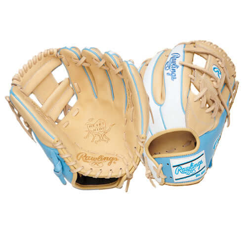 Rawlings ColorSync 7.0 11.5-inch infield glove in blue, camel, and white