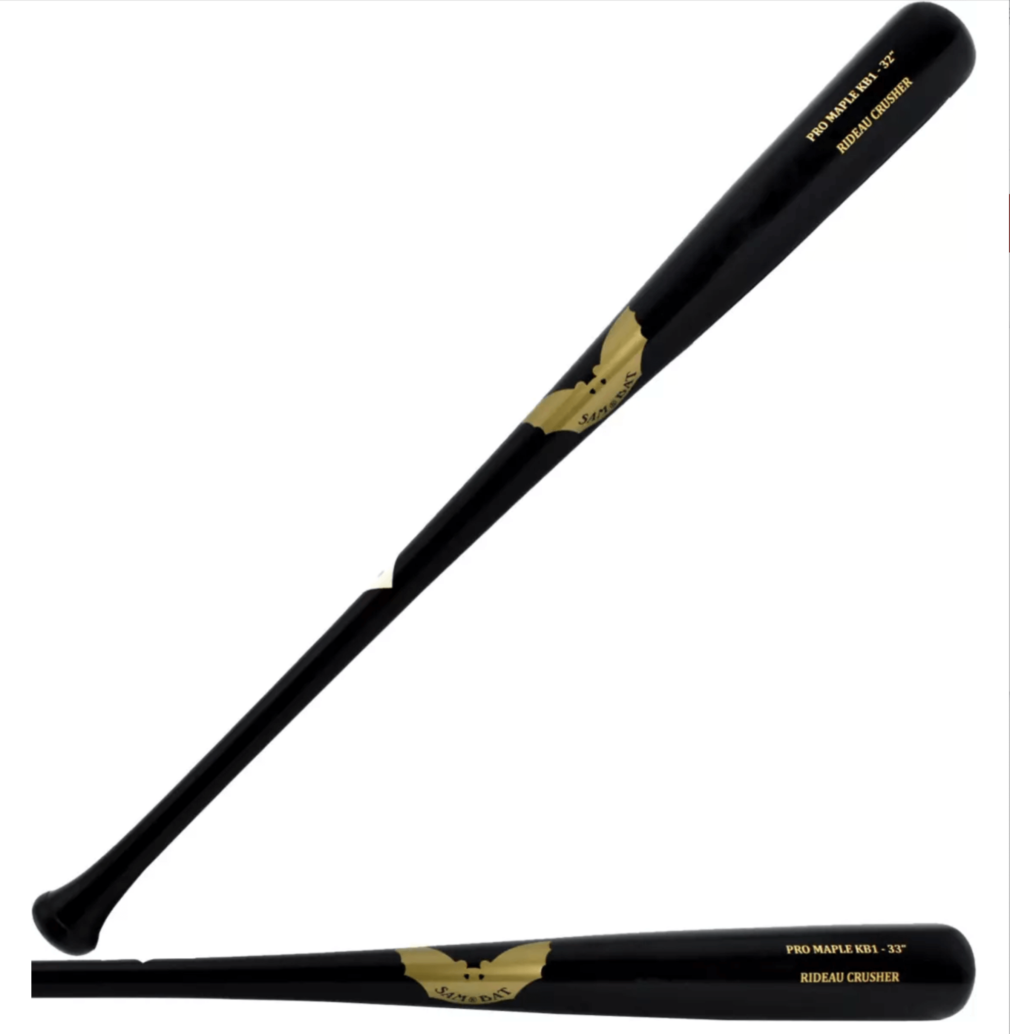 SAM BAT KB1 baseball bat with slight flare knob and regular barrel