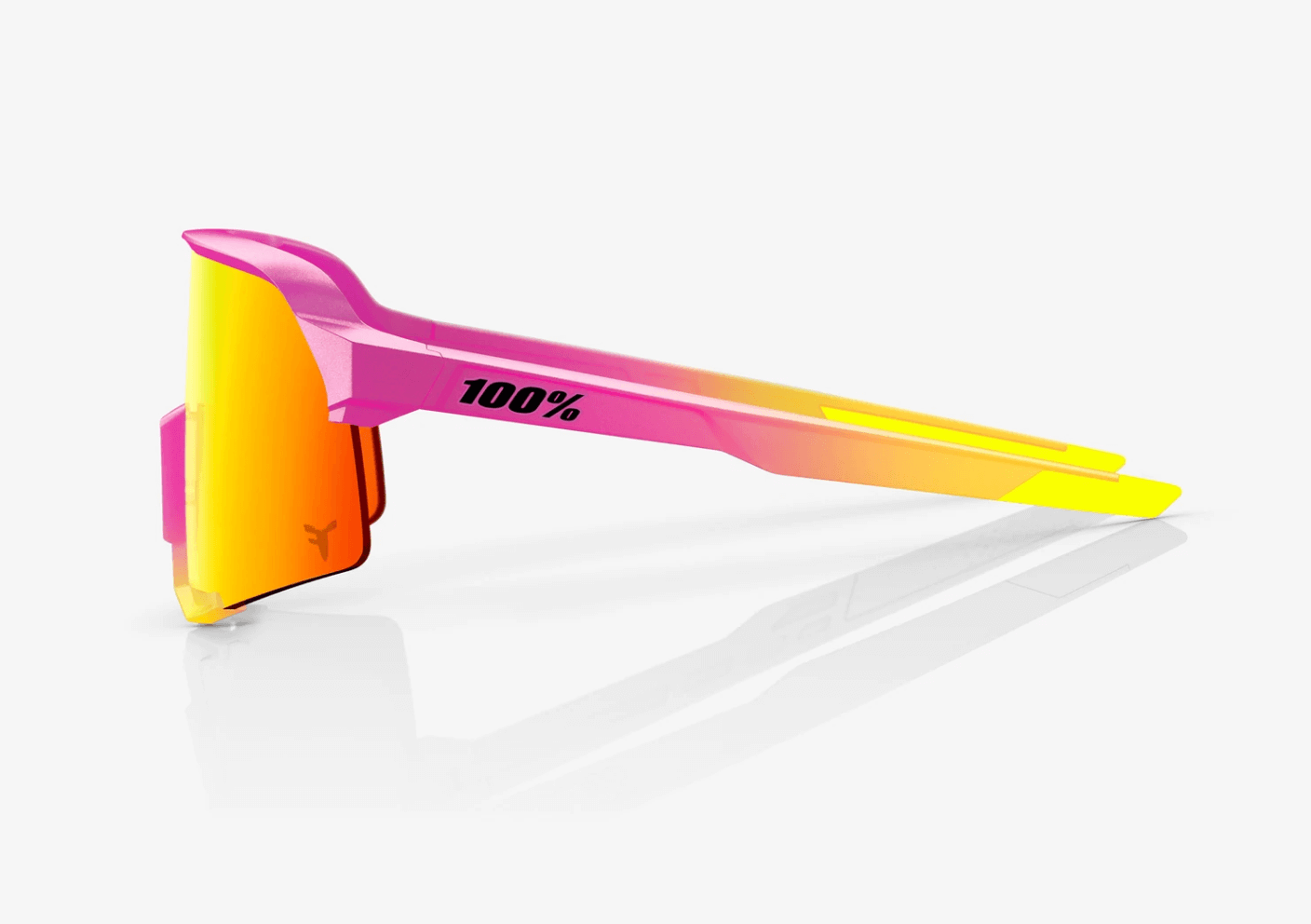 100% S3 Fernando Tatis Jr Special Edition glasses in metallic pink fading to yellow