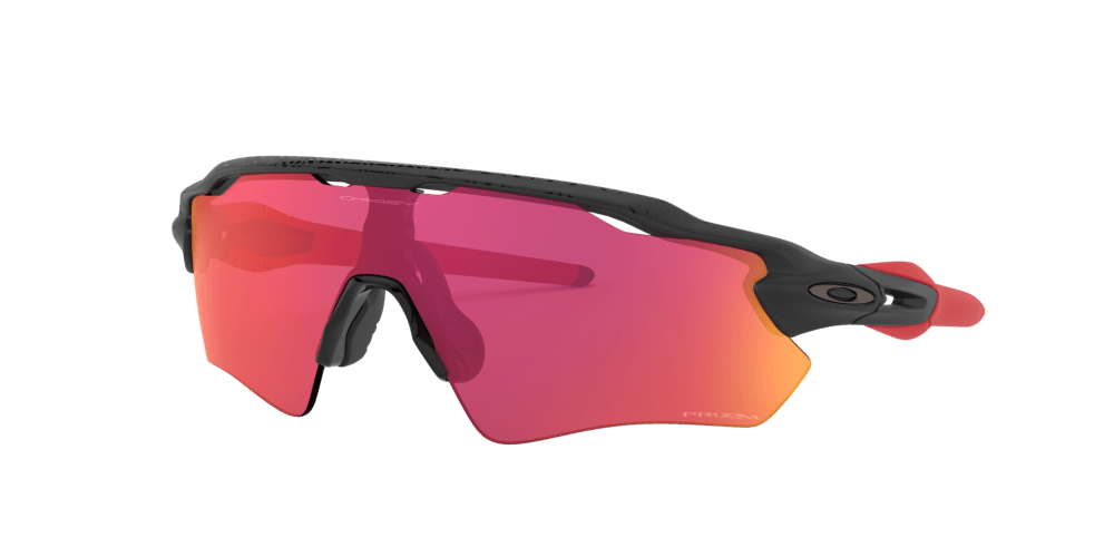 Oakley Radar Ohtani Black sunglasses, sleek design with black frame and lenses.