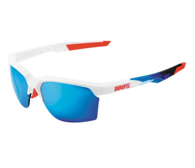 Sportcoupe sunglasses with optically correct decentered spherical dual lens