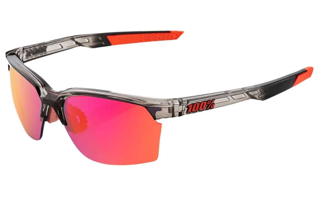 Sportcoupe sunglasses with optically correct decentered spherical dual lens