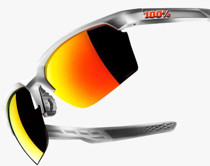 Sportcoupe sunglasses with optically correct decentered spherical dual lens