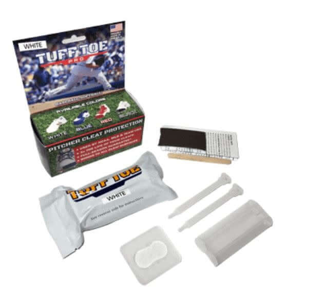 Tuff Toe Pro White abrasion, chemical, and water-resistant polyurethane adhesive for cleat protection.
