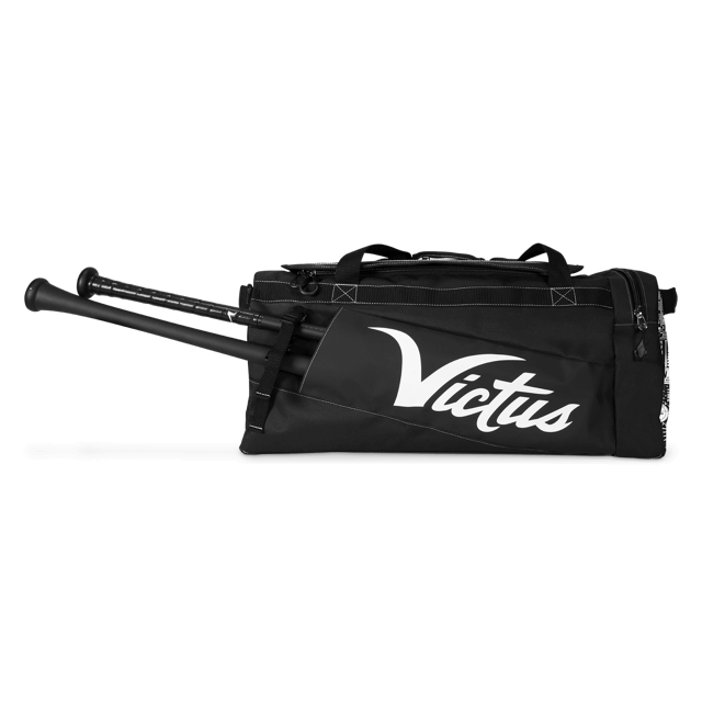 Victus DNA Duffel Bag Black/Nox with external bat sleeves for two bats